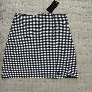 Navy and White Gingham Academia Skirt